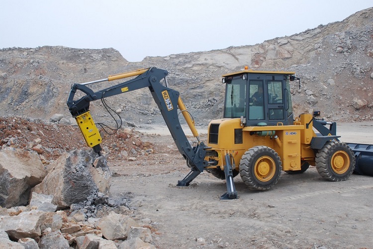 XCMG Official 2 ton mini payloader with backhoe loader XC870K